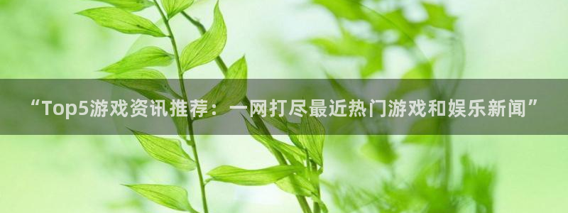 鼎点娱乐线路测试：“Top5游戏资讯推荐：一网打尽最近热门游